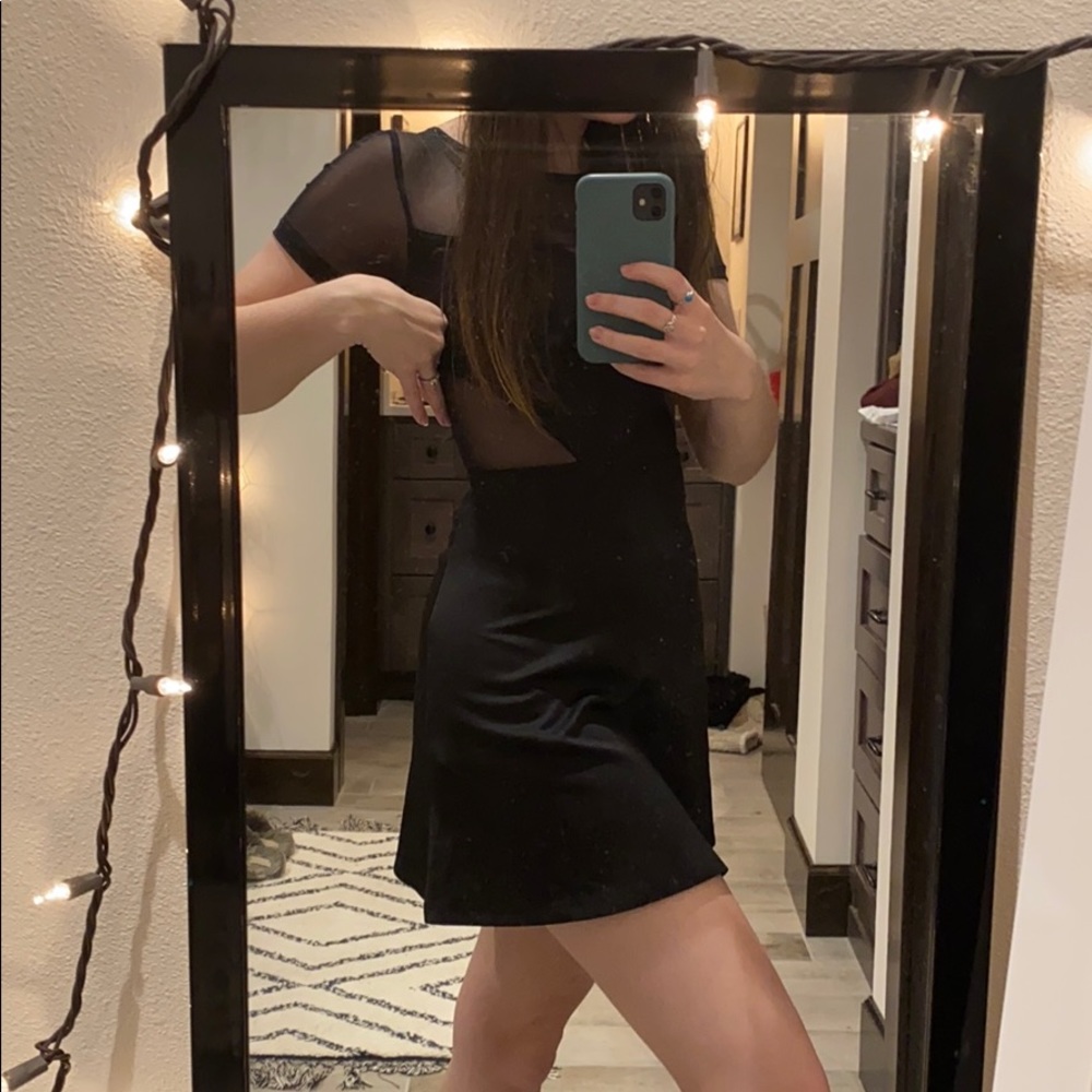 H&M Little Black Dress with Sheer Cutouts